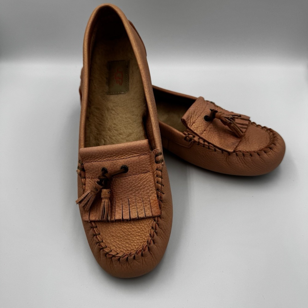Ugg Pebbled‎ Leather Margaret Loafers - Size 11 - Pink Haze Color - NWOT!!